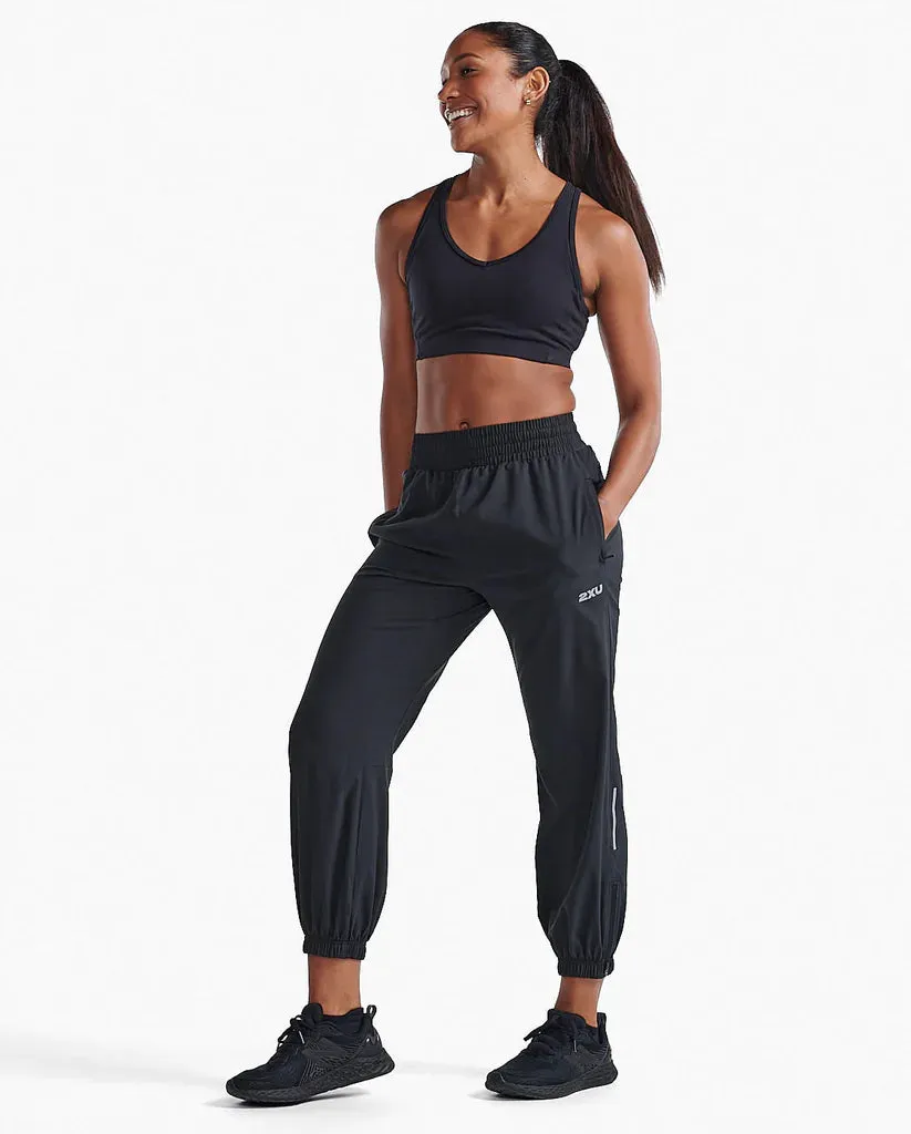 2XU Womens Aero Hi-Rise Woven Jogger - Black/Silver