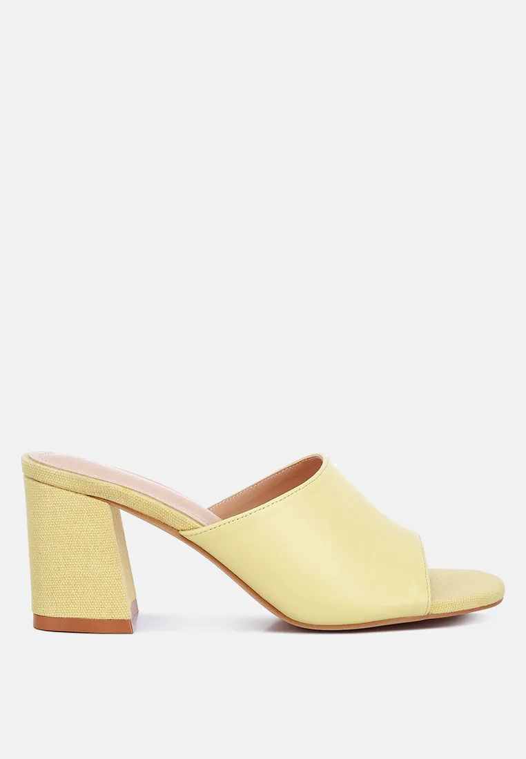 Addie Block Heel Slip On Sandals