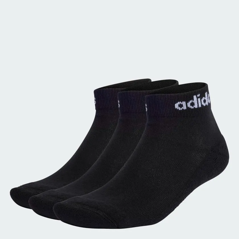 adidas 3 Pairs Linear Ankle Cushioned Unisex Socks