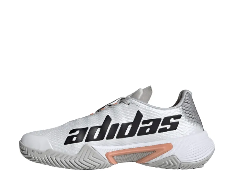 Adidas Barricade Ladies Tennis Shoe (Grey Two/Core Black/Ambient Blush)