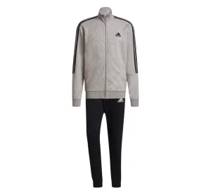 Adidas Mens Aeroready Essentials 3 Stripes Grey/Black Tracksuit