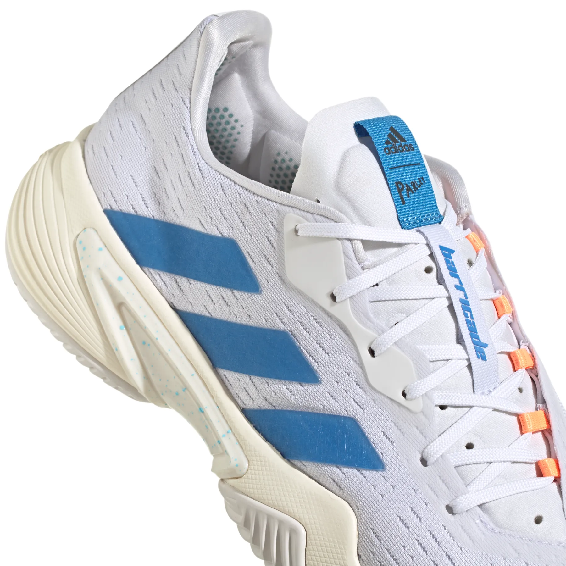 Adidas Performance Barricade  Men Tennis Shoes - Cloud White/Pulse Blue/Mint Ton