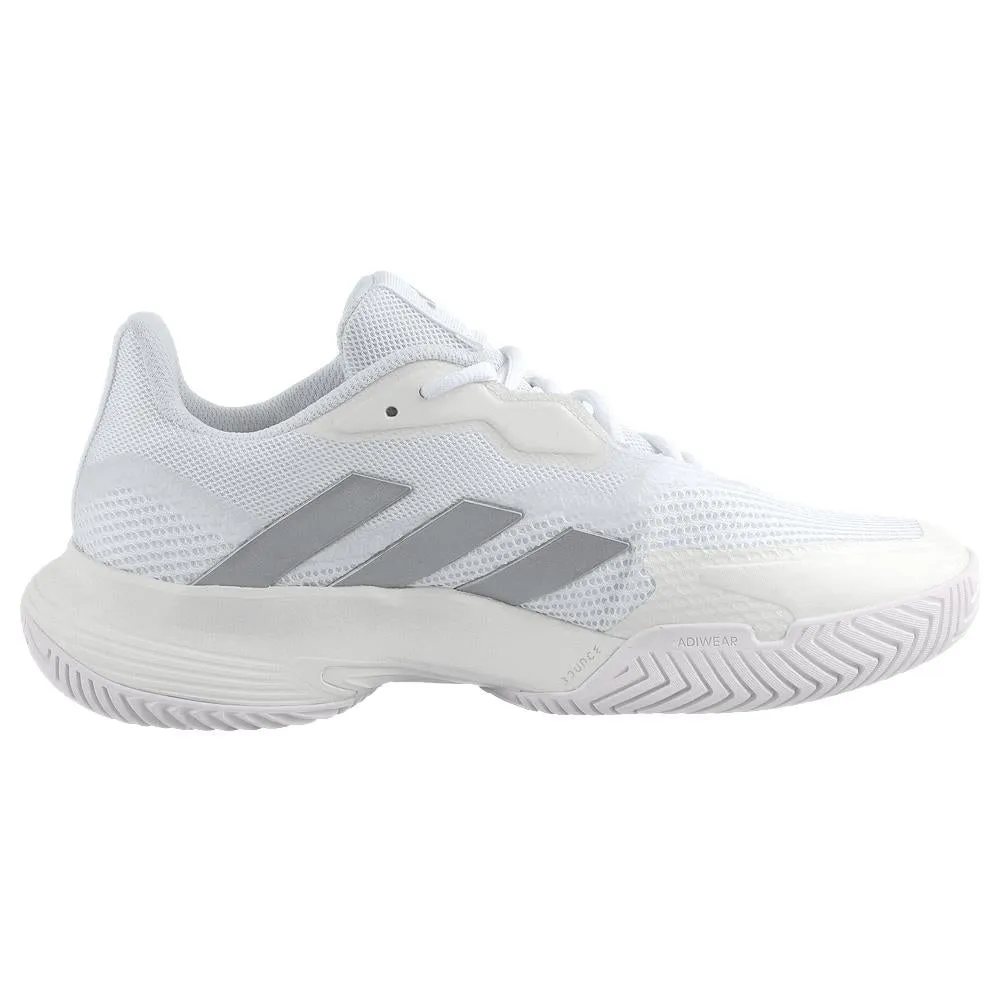 adidas Women's CourtJam Control - Cloud White/Silver Metallic