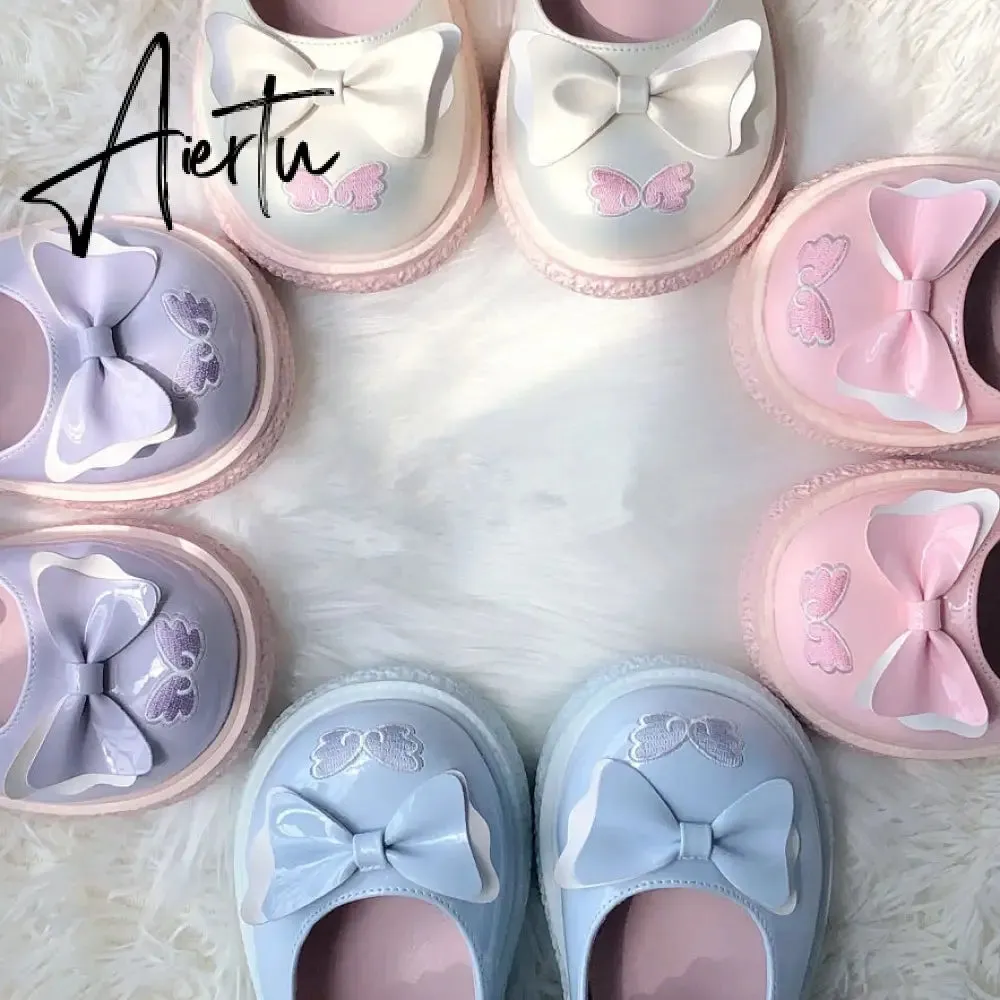 Aiertu Kaweii Lolita Shoes Sweet Summer Mary Janes Woman Flats Patchwork Japanese Style Fashion Cute Party Jk Shoes for Girls