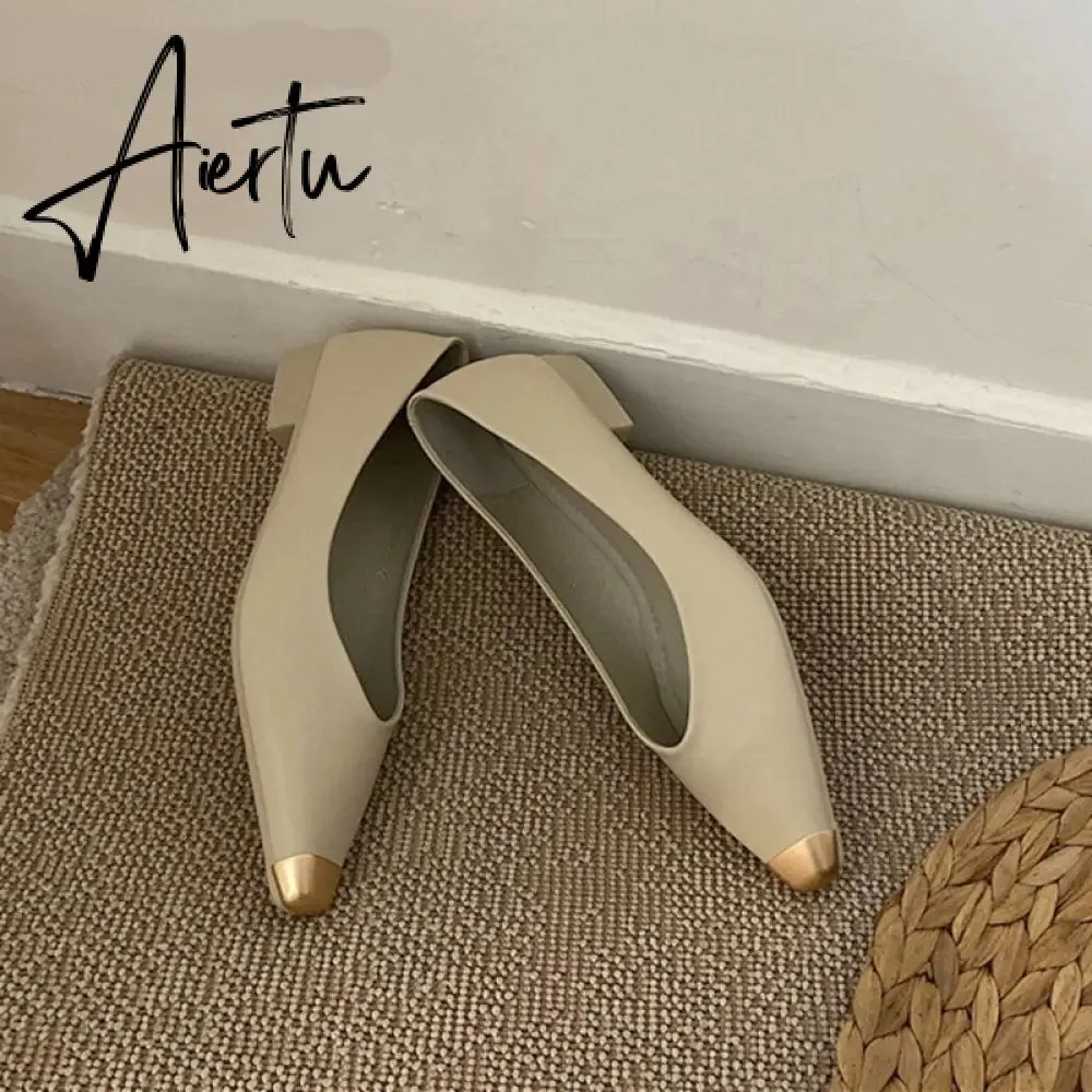 Aiertu New Spring Flats Ballerina Shoes Fashion Brand Pointed Toe Shallow Slip On Flat Ballet Shoes Female Loafer Zapato