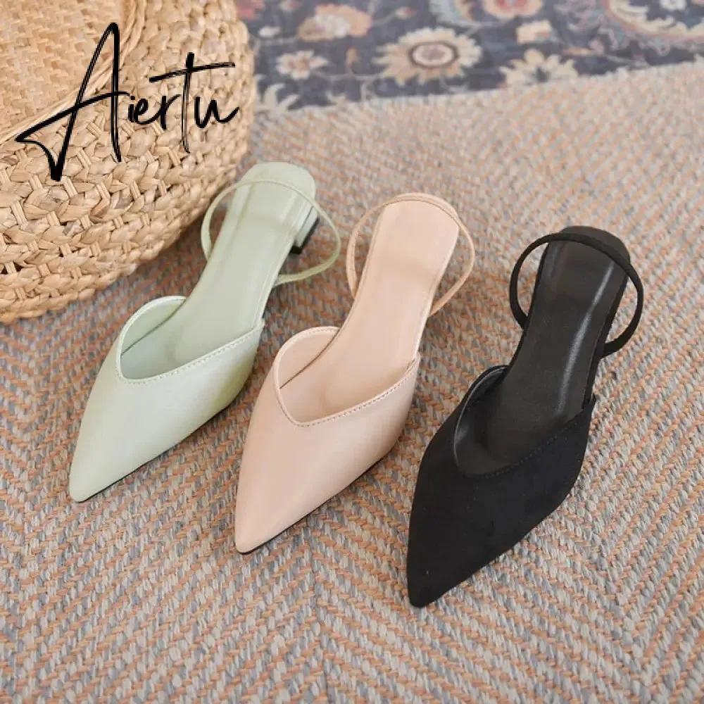 Aiertu  Women Flats Pointed Toe Lady Flat Heel Shoes Slip on Loafers Office Lady Elegant Shoes Soft Sole Comfortable Big Size 43