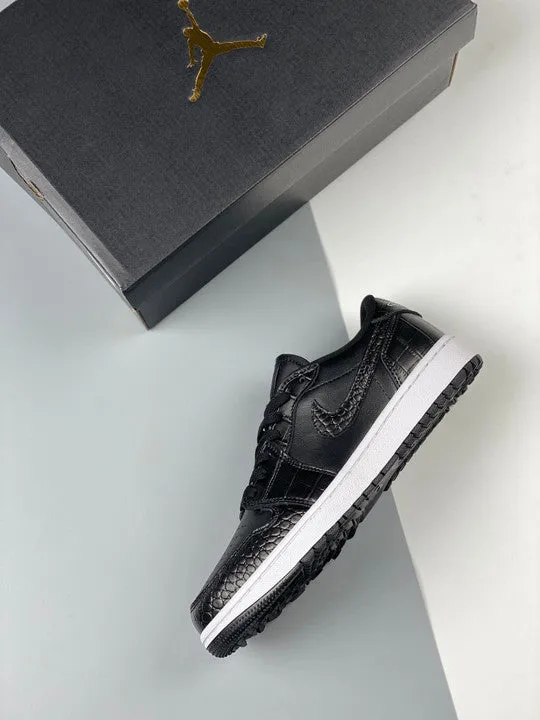 Air Jordan 1 Low Golf “Croc” Black/Iron Grey/White DD9315-003