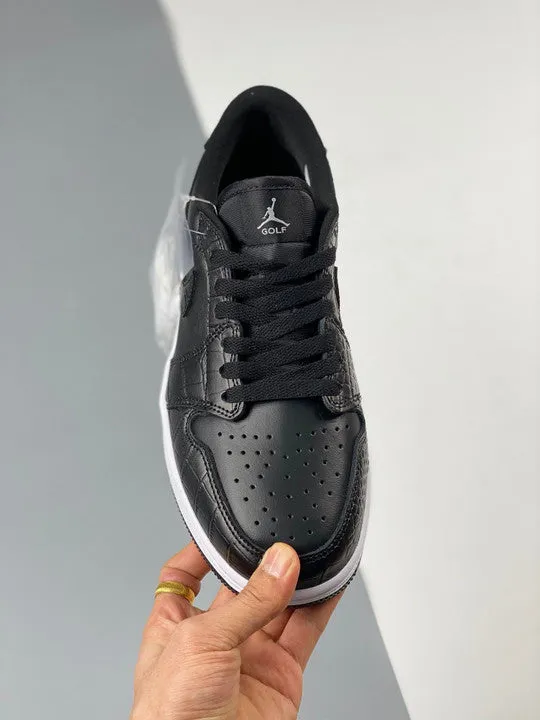 Air Jordan 1 Low Golf “Croc” Black/Iron Grey/White DD9315-003