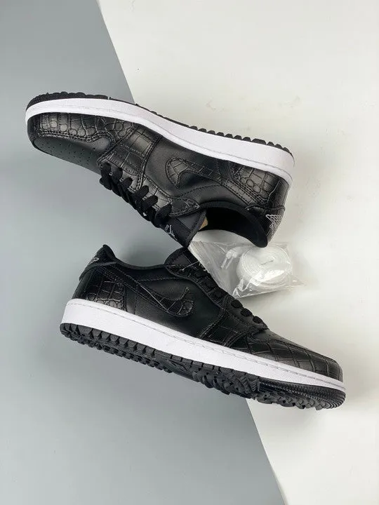 Air Jordan 1 Low Golf “Croc” Black/Iron Grey/White DD9315-003