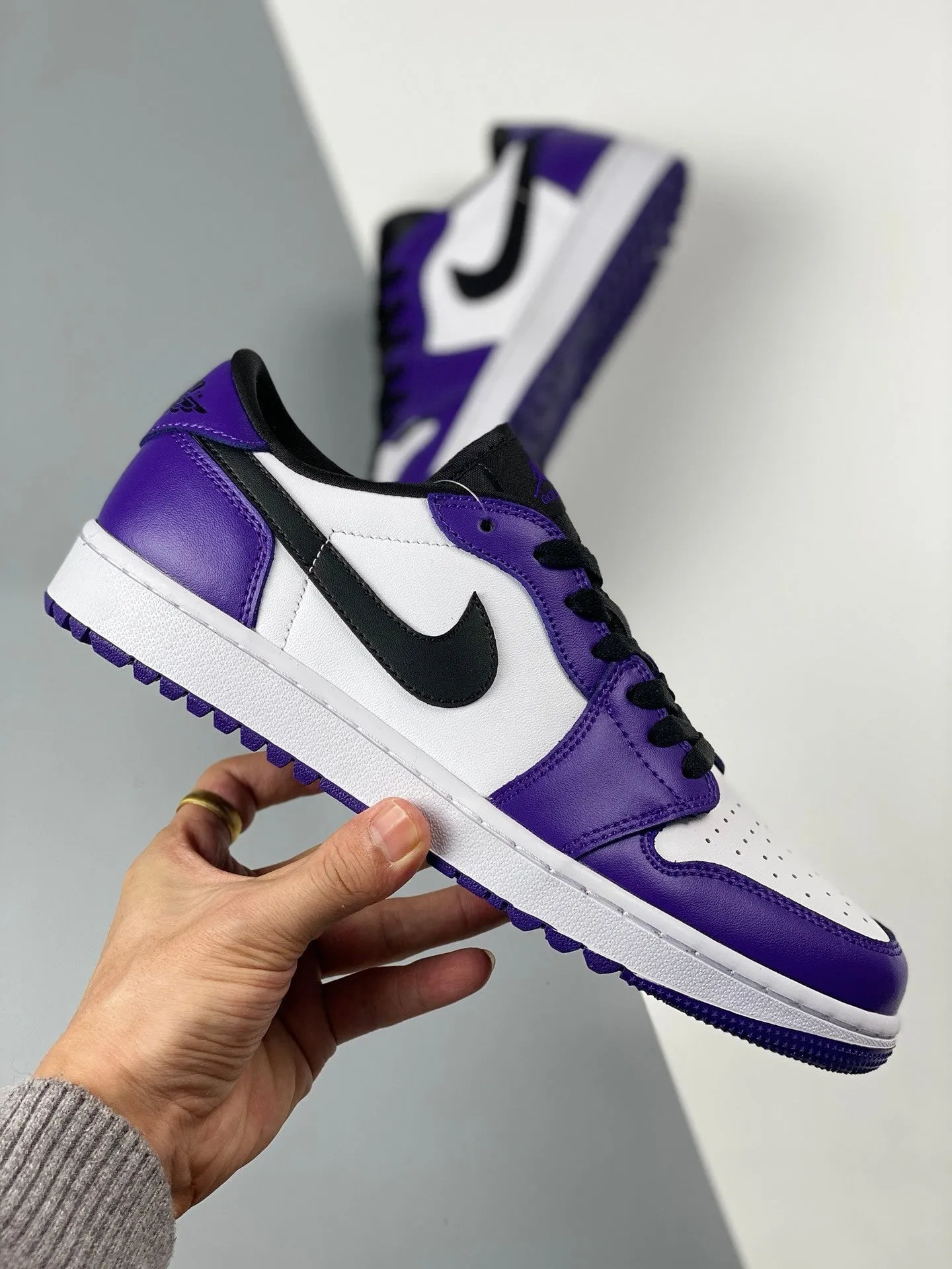 Air Jordan 1 Low Golf White/Court Purple-University Red-Black