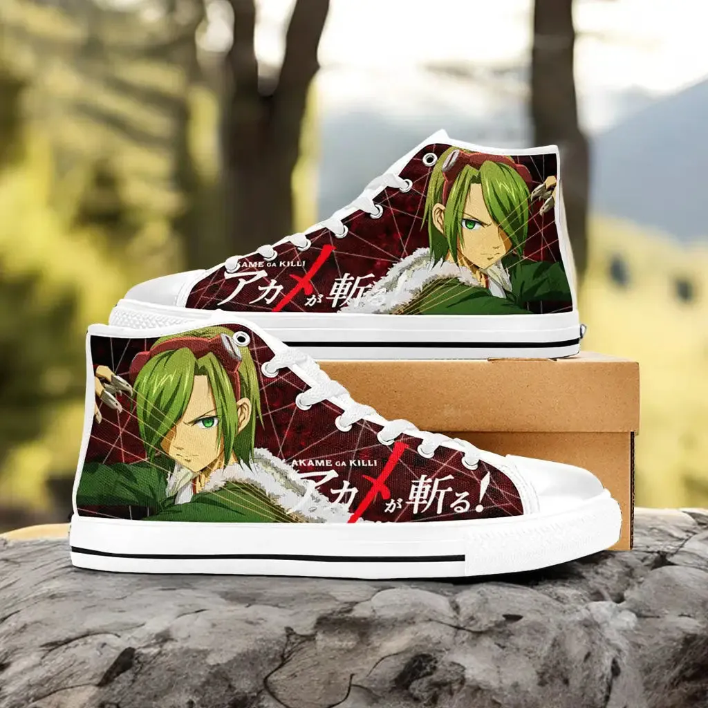 Akame ga Kill Lubbock Shoes High Tops Sneakers for Kids and Adults