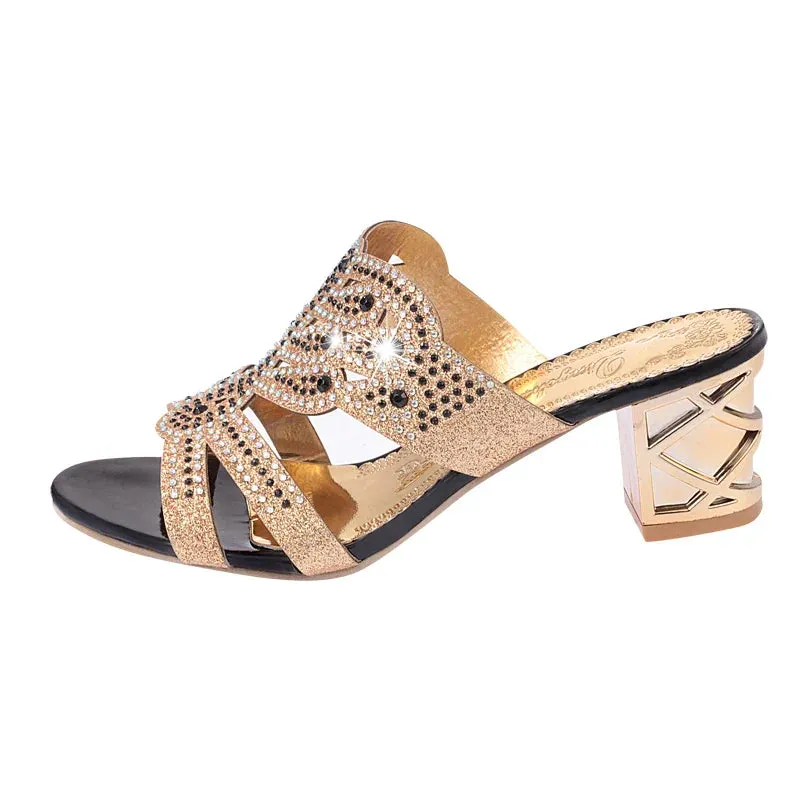 AMOZAE- -  Bohemian Rhinestone High Heels