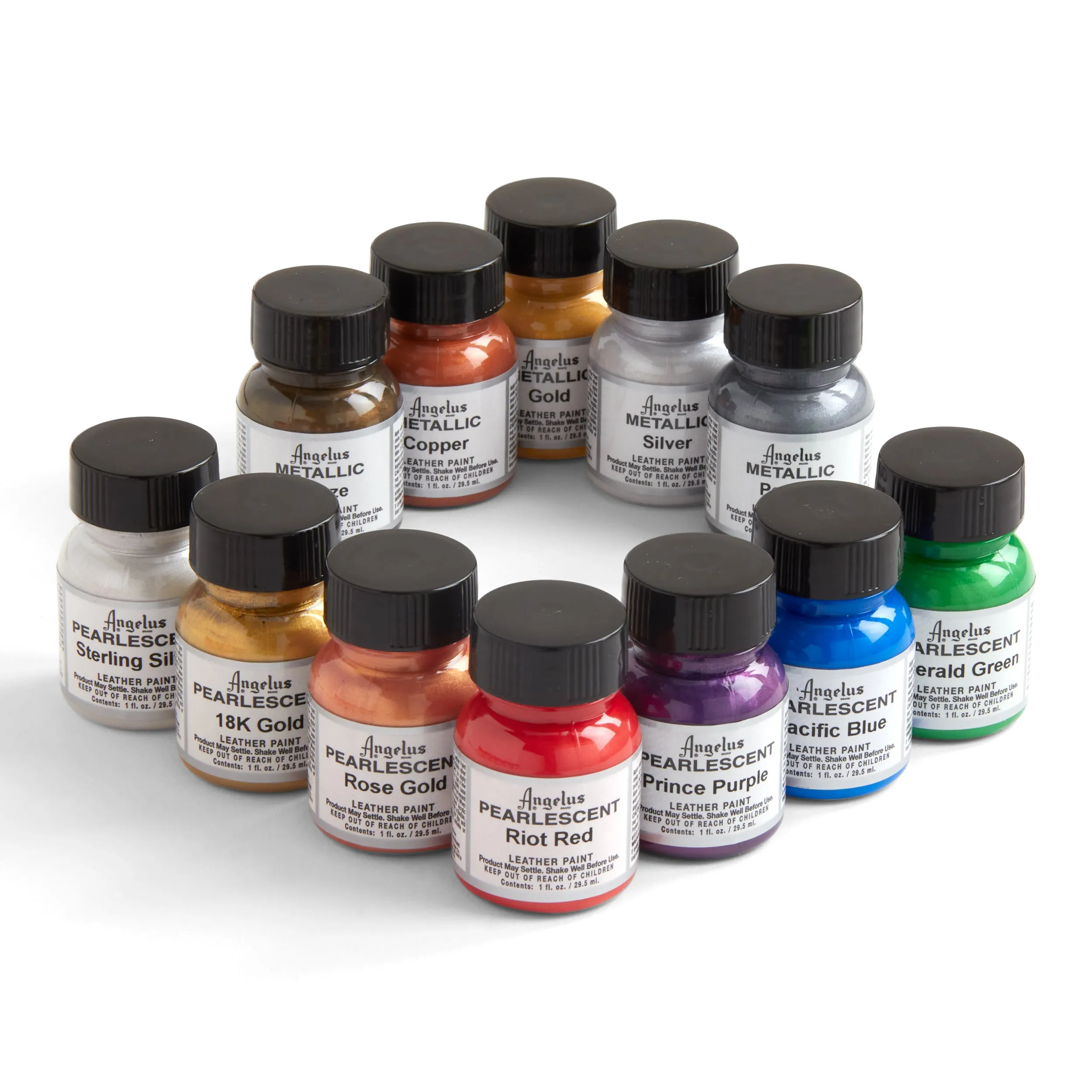 Angelus Metallic & Pearlescent Leather Paint Set