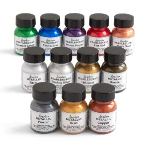 Angelus Metallic & Pearlescent Leather Paint Set