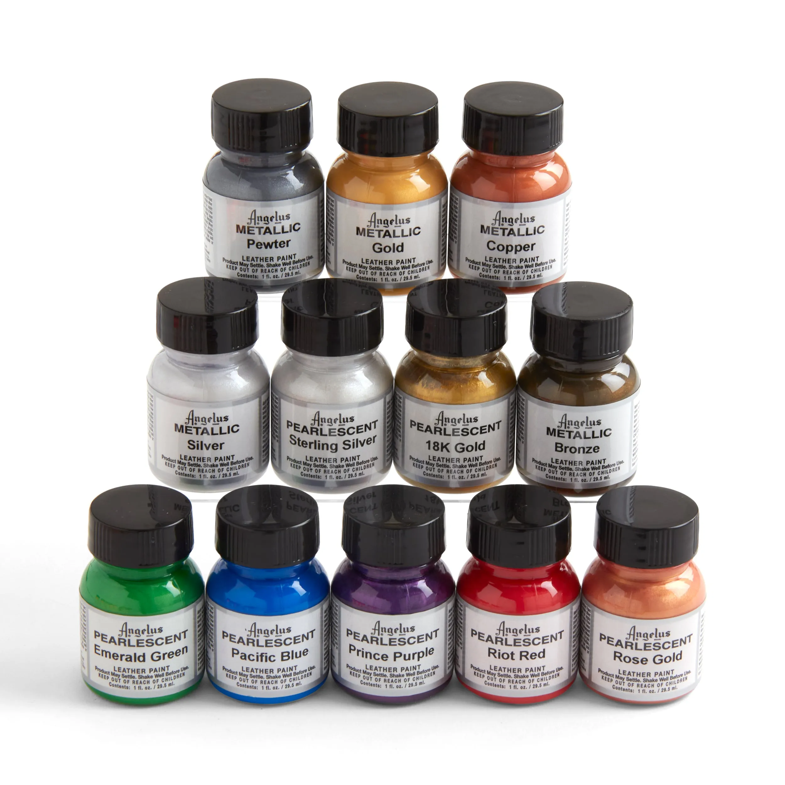 Angelus Metallic & Pearlescent Leather Paint Set