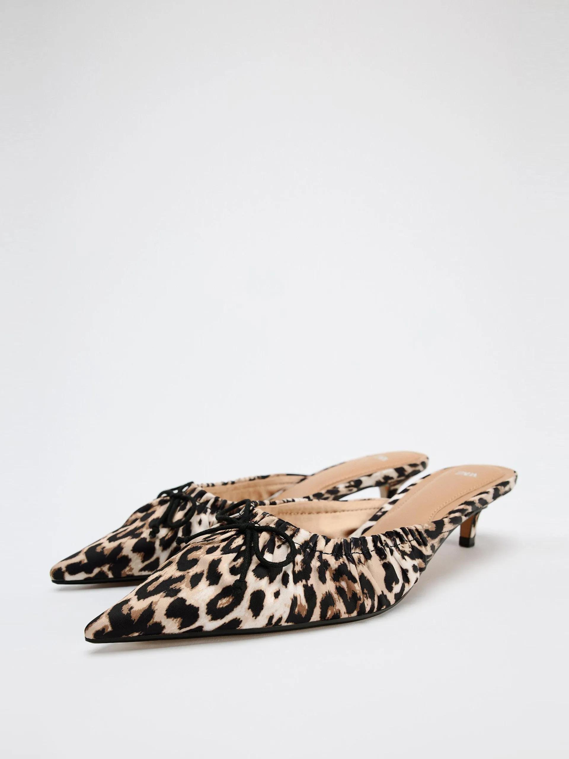 Animal print mules