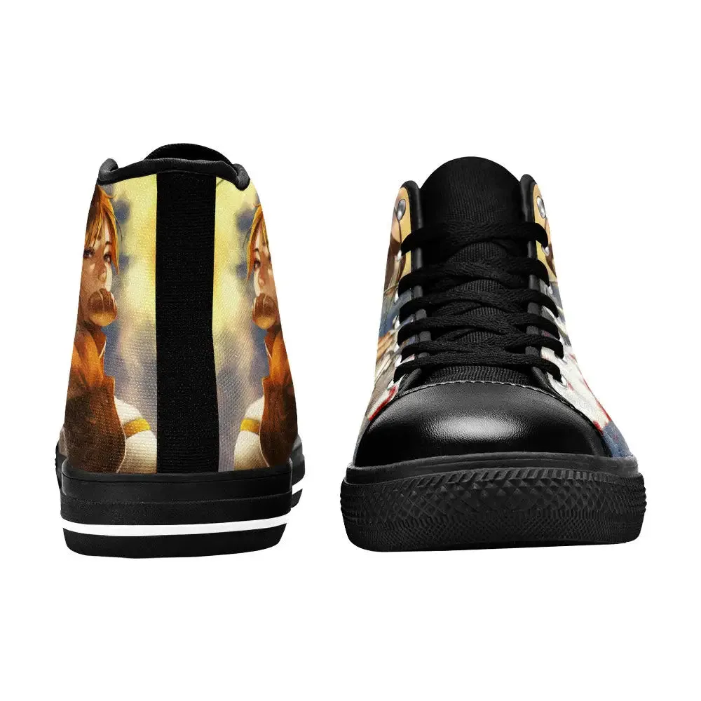 Attack on Titan Sasha Shoes High Tops Sneakers for Kids and Adults