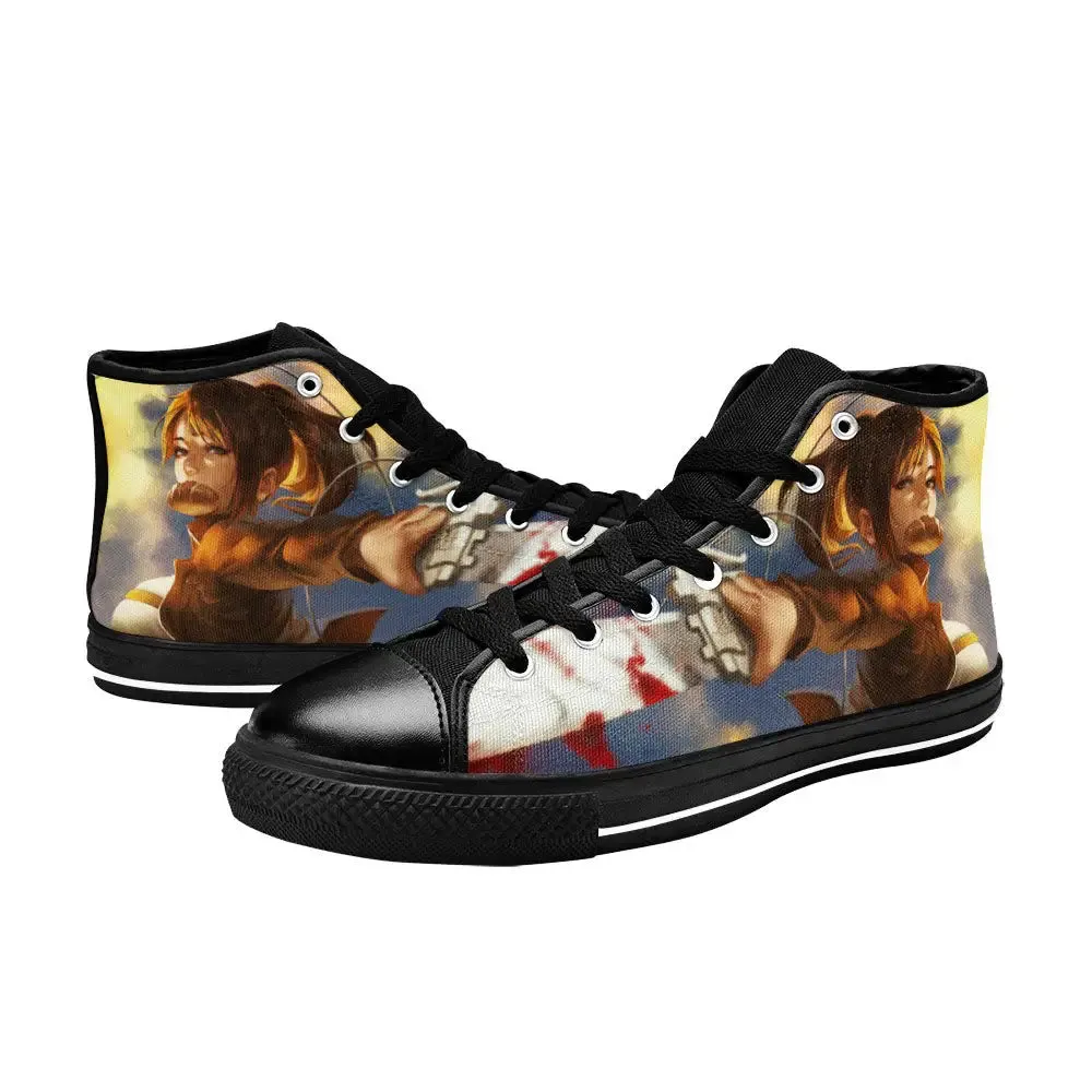 Attack on Titan Sasha Shoes High Tops Sneakers for Kids and Adults