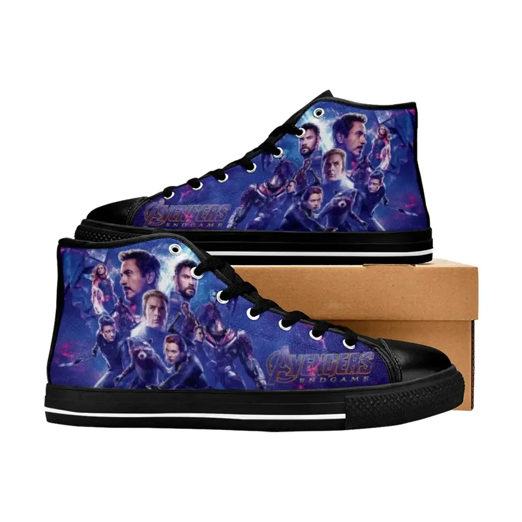 Avengers All hero Endgame Shoes High Top Sneakers for Kids and Adults