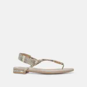 BACEY SANDALS GREY WHITE EMBOSSED STELLA