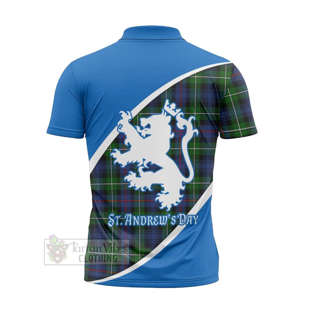 Baillie (Bailey) Family Crest Tartan Zipper Polo Shirt Celebrate Saint Andrew's Day in Style