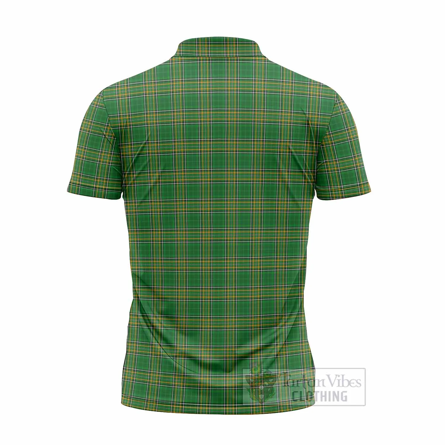 Baker Irish Clan Tartan Zipper Polo Shirt with Coat of Arms