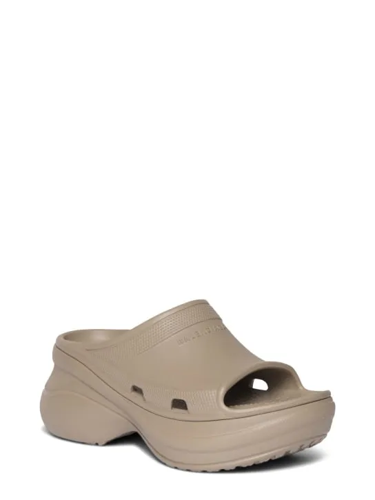 Balenciaga   85mm Rubber pool slide sandals 