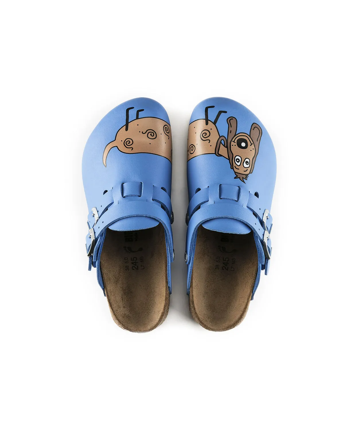 Birkenstock Birkis Kay Birko-Flor Dog Blue Supergrip Clogs