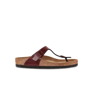 Birkenstock Gizeh Birko-Flor Magical Metallic Maroon Sandals