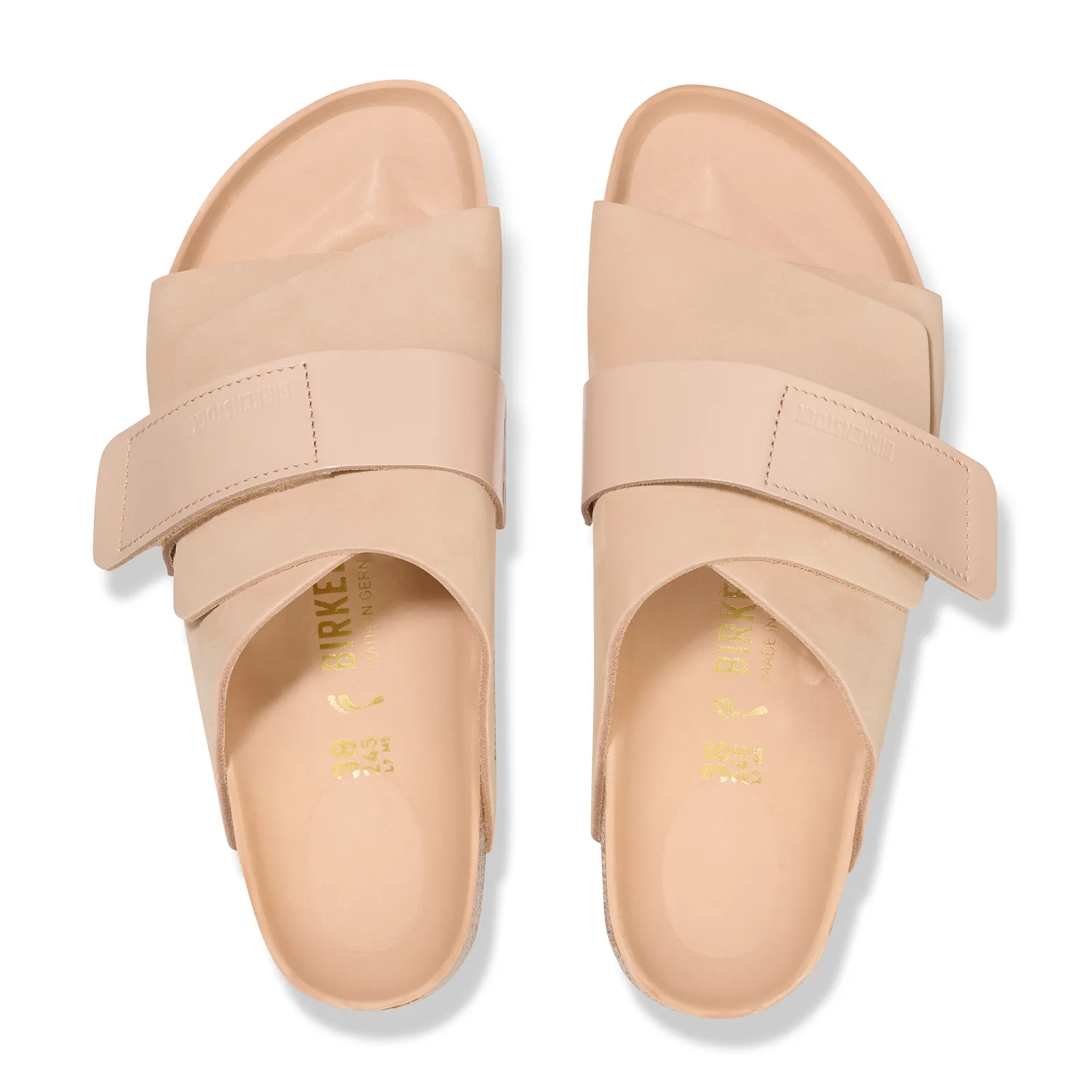 Birkenstock Kyoto Hex Narrow Slide Sandal (Women) - High Shine New Beige Nubuck