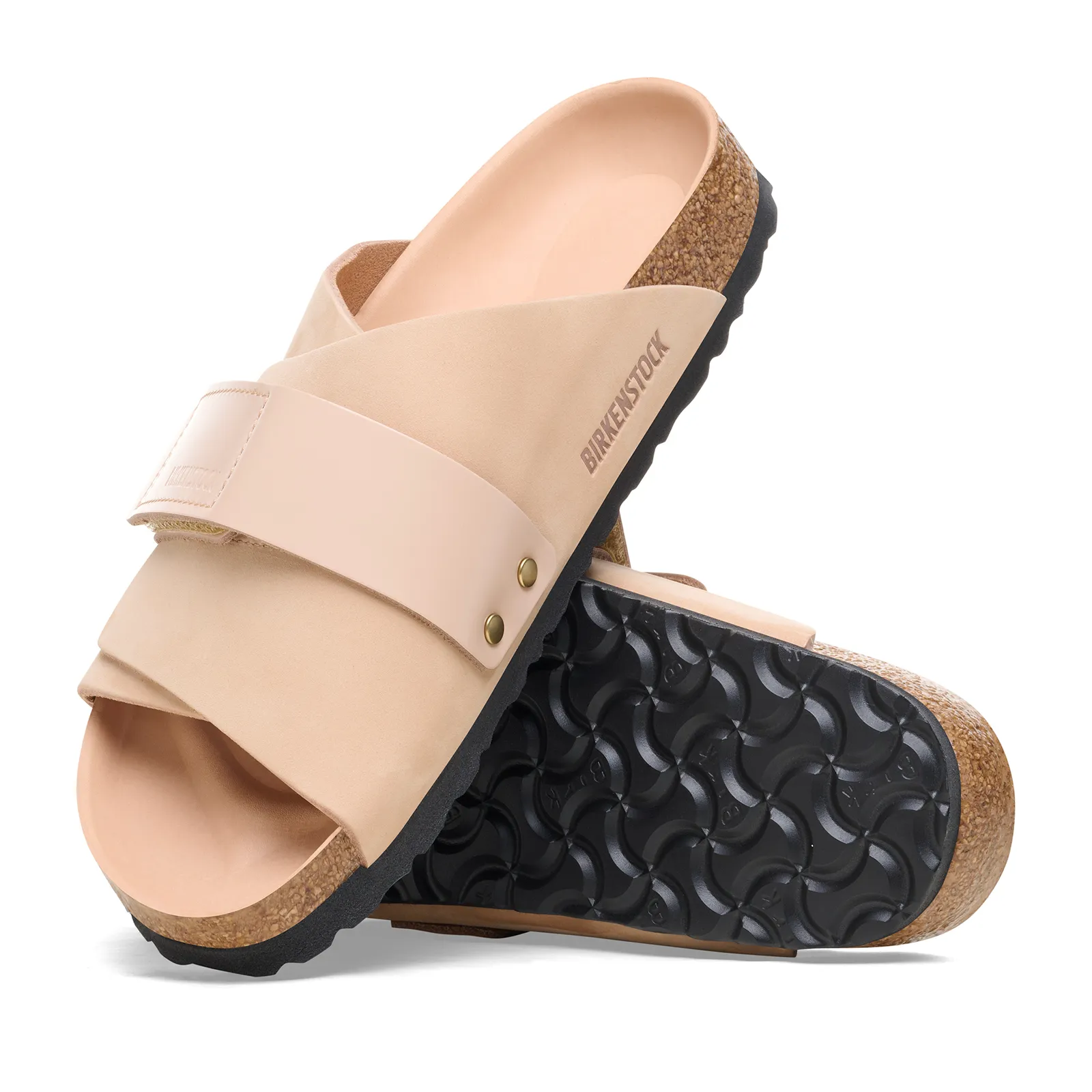 Birkenstock Kyoto Hex Narrow Slide Sandal (Women) - High Shine New Beige Nubuck