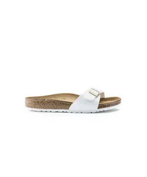 Birkenstock Madrid Birko-Flor White Patent Sandals