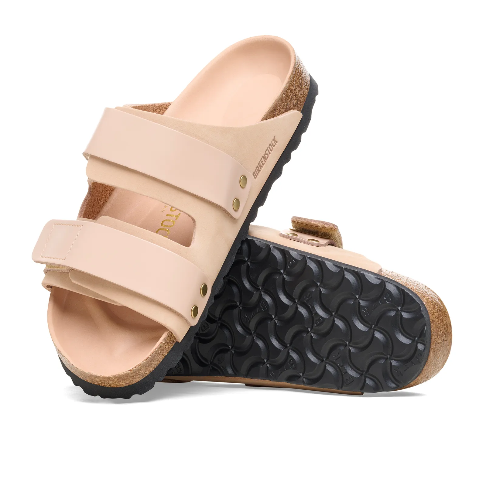 Birkenstock Uji Hex Narrow Slide Sandal (Women) - High Shine New Beige Nubuck