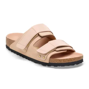 Birkenstock Uji Hex Narrow Slide Sandal (Women) - High Shine New Beige Nubuck