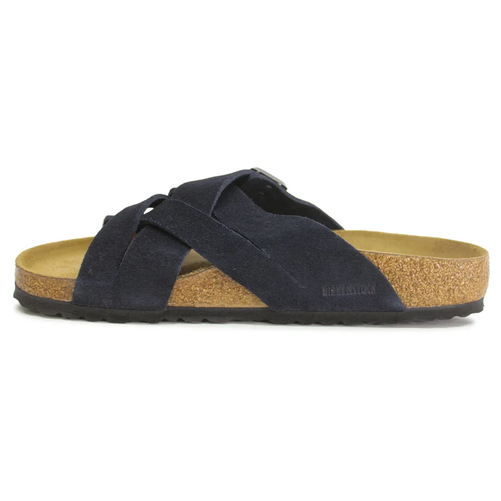 Birkenstock Unisex Sandals Lugano Casual Buckle Slides Suede Leather - UK 11.5