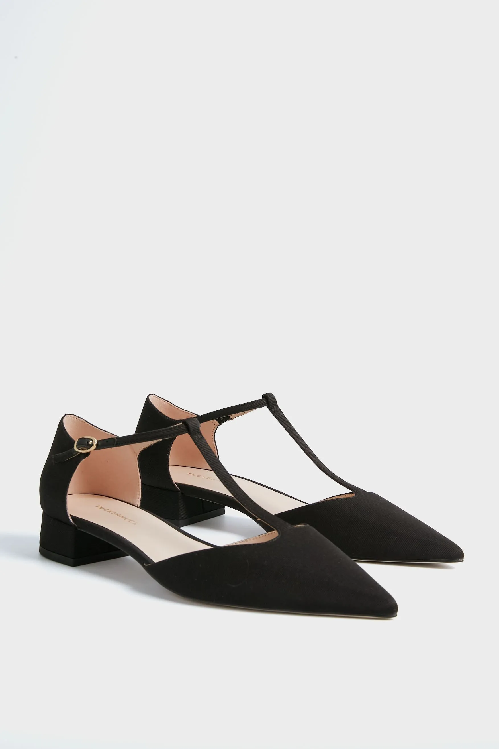 Black Grosgrain Collins Flats