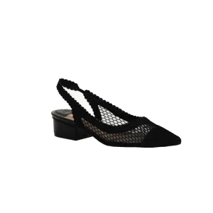 Black Mesh Slingback