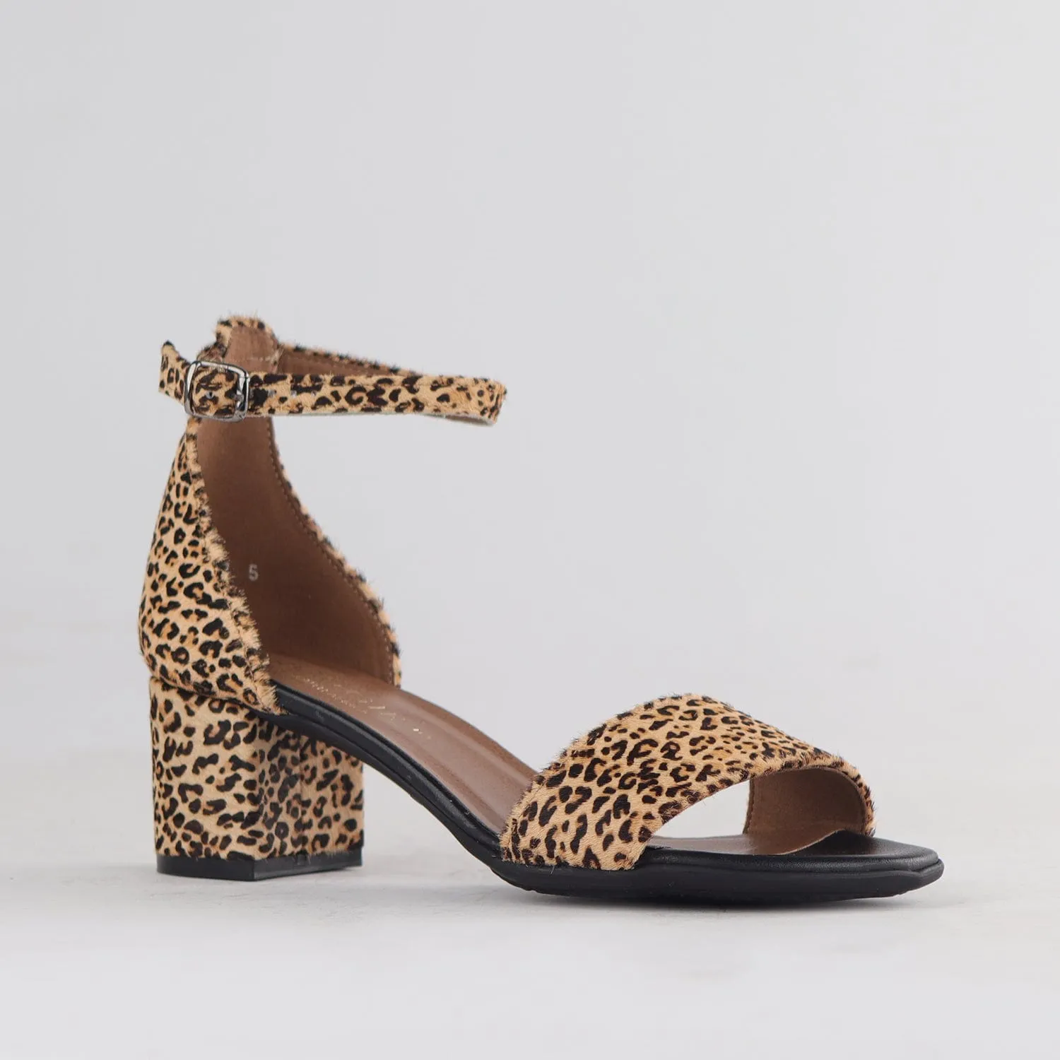 Block Heel Sandal in Cheetah Print