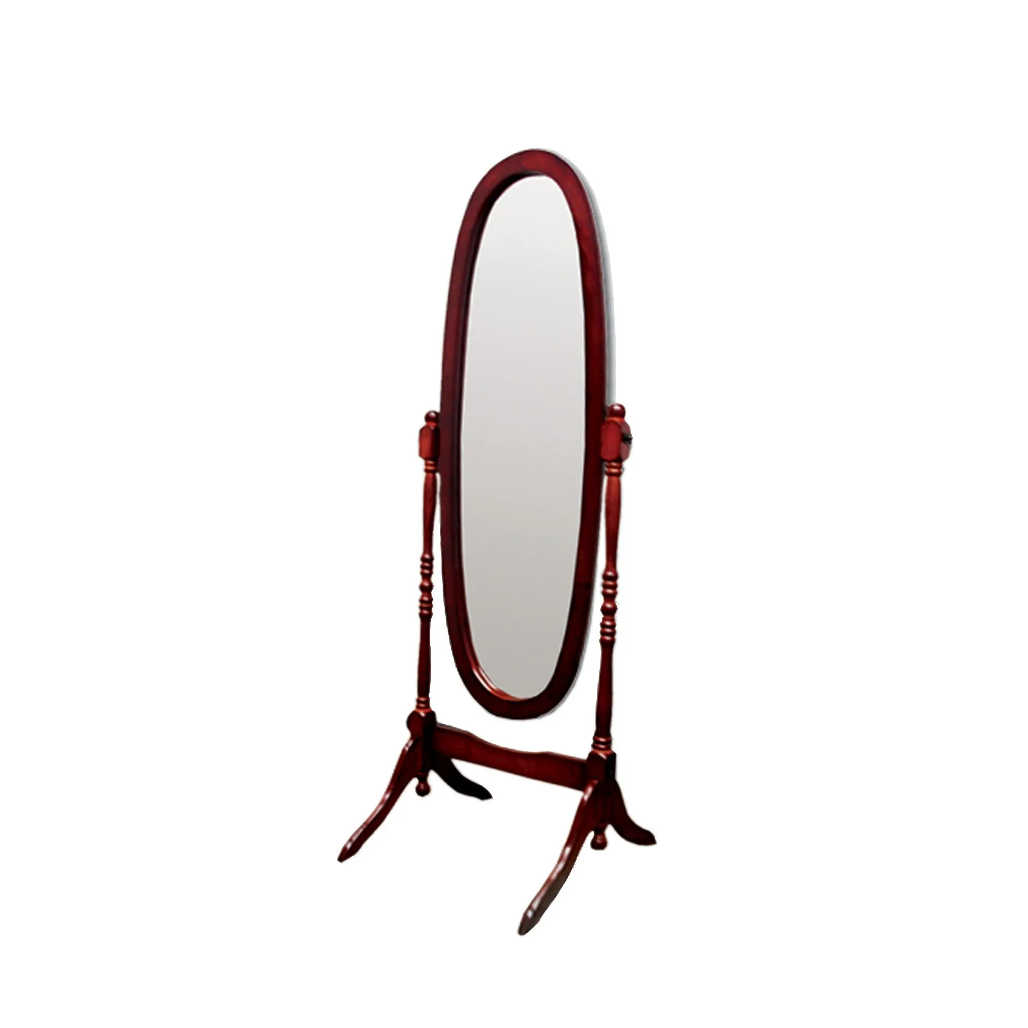 Brown Oval Cheval Standing Mirror | 23"x59"