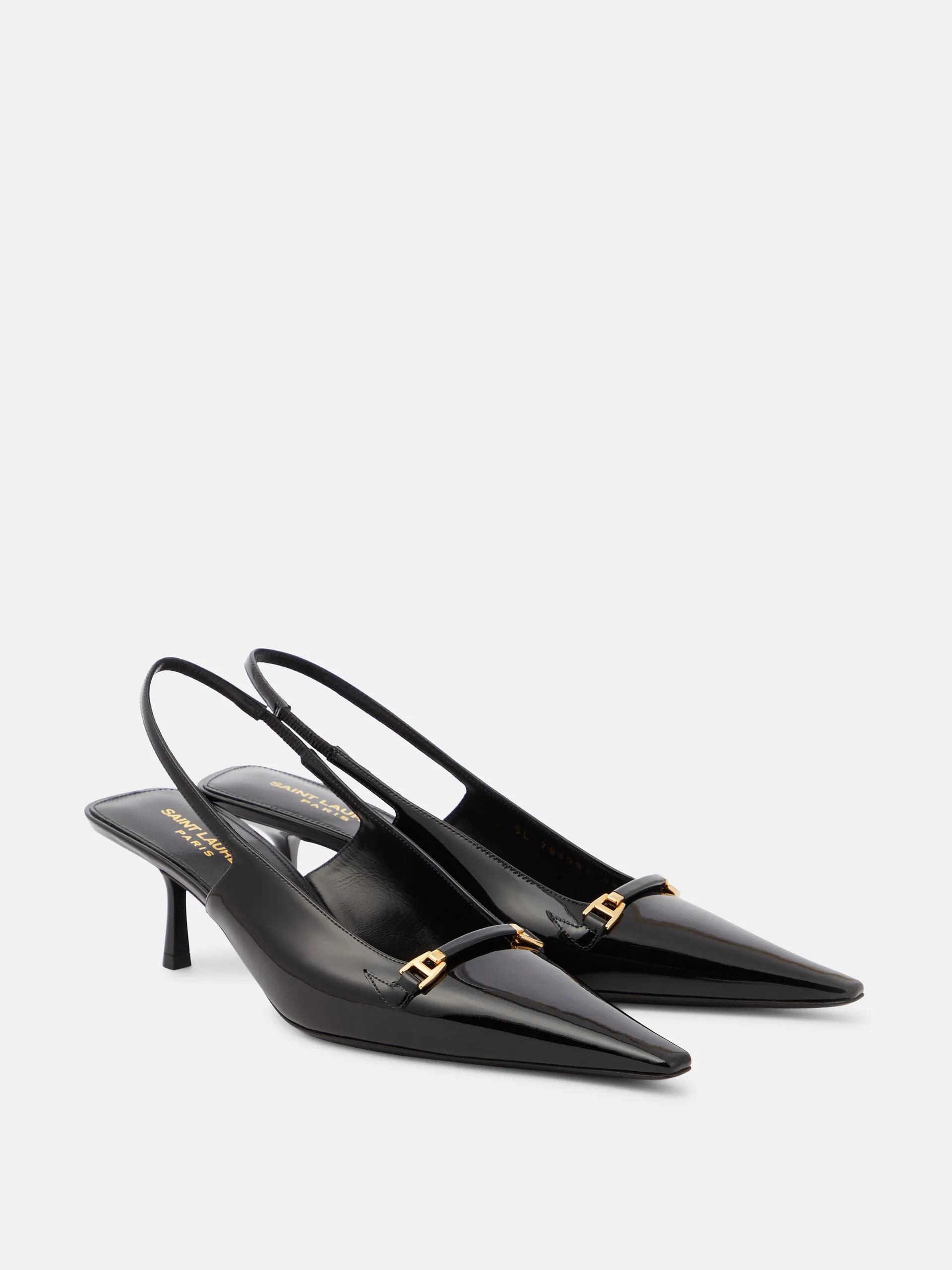 Carine 55 patent leather slingback pumps