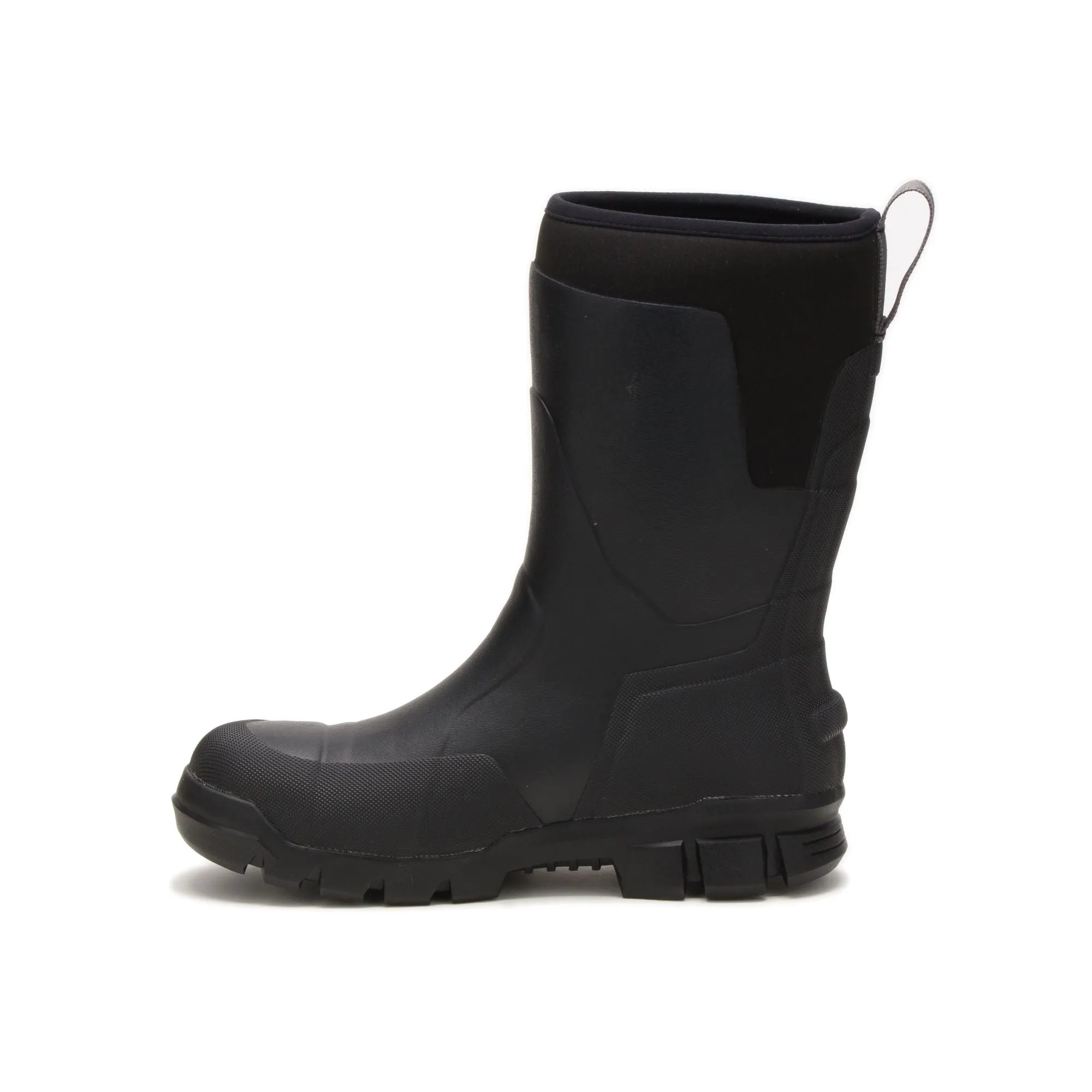 'Caterpillar' Unisex 11" Stormers EH Steel Toe Rubber Boot - Black