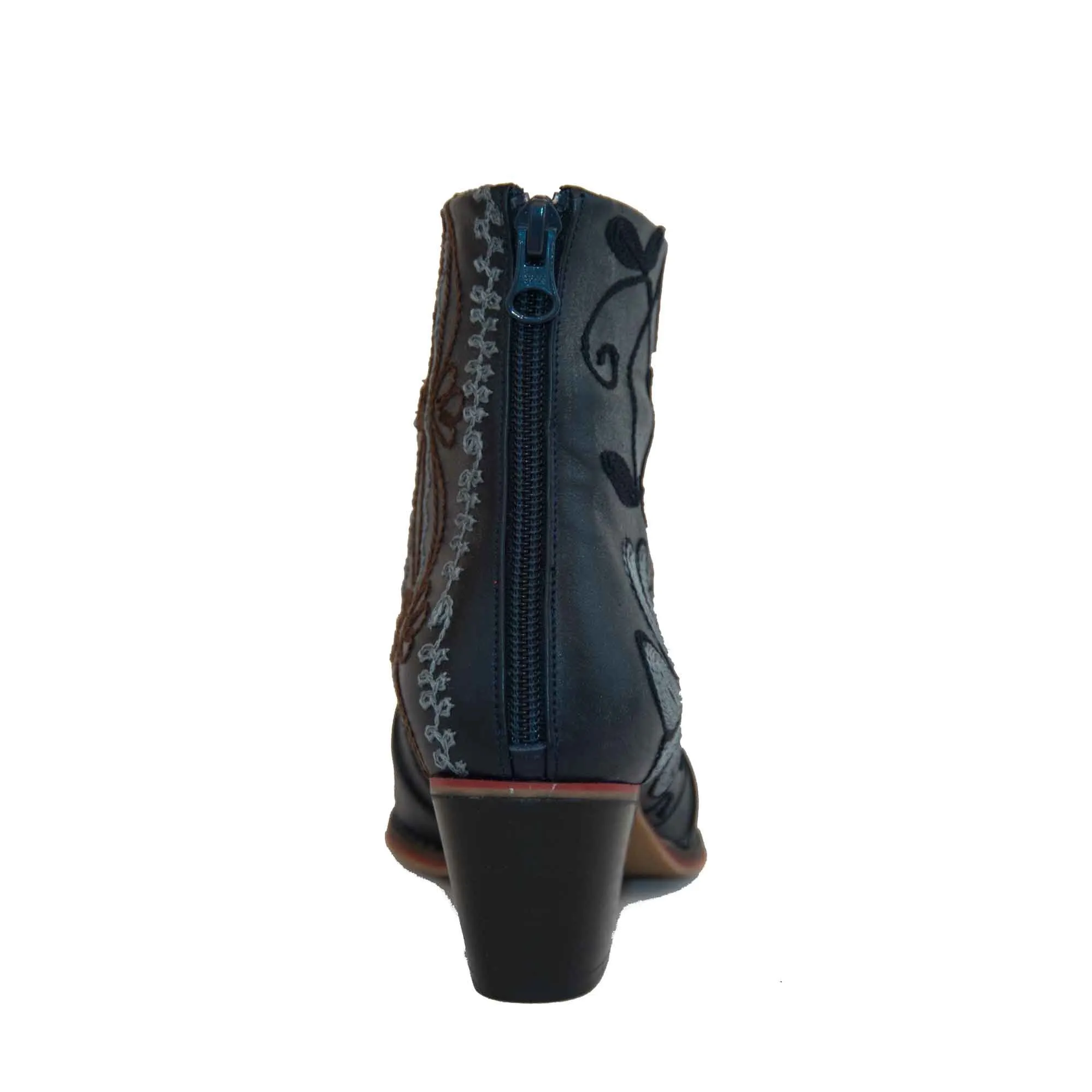 Cheyenne Short Embroidered Leather Boot