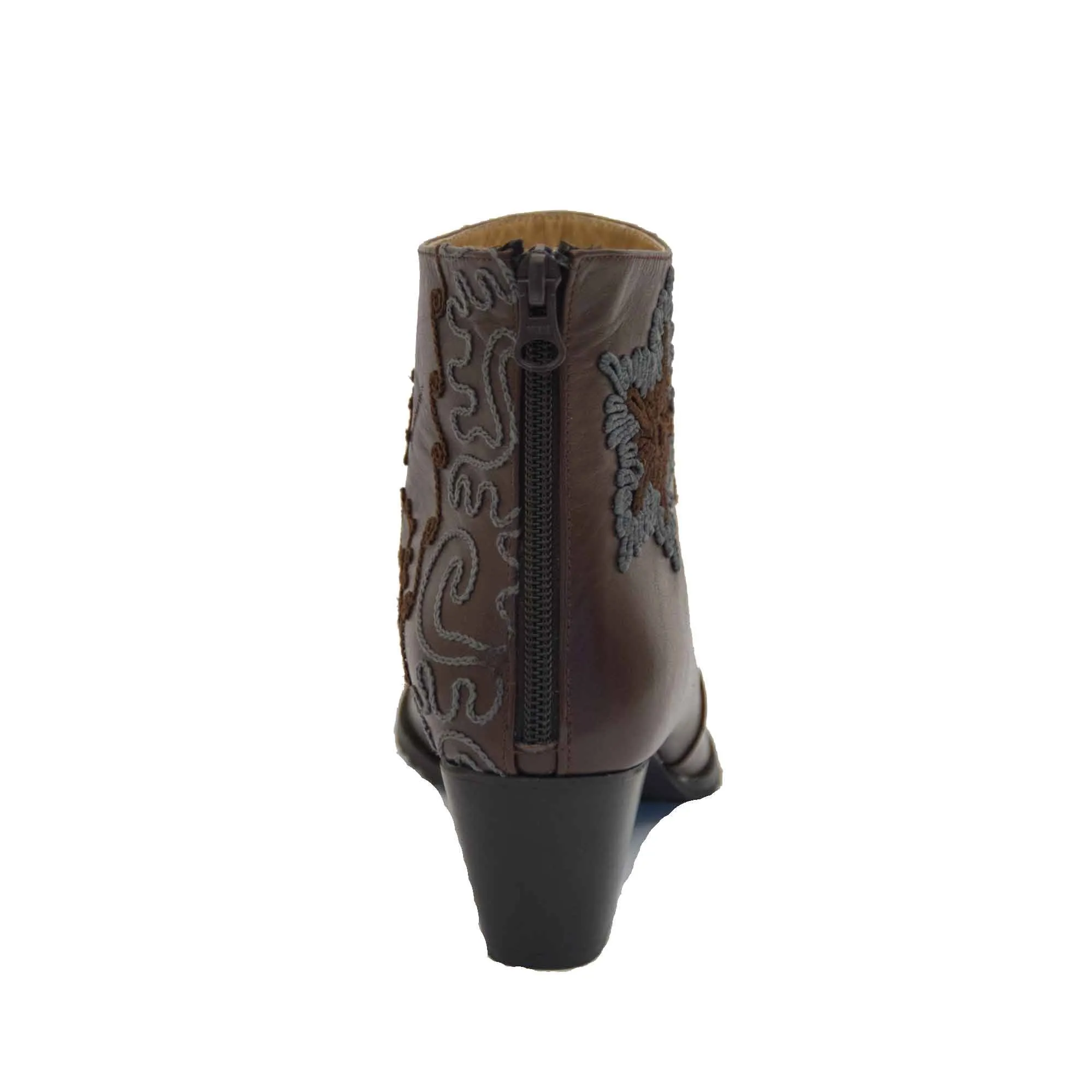 Cheyenne Short Embroidered Leather Boot