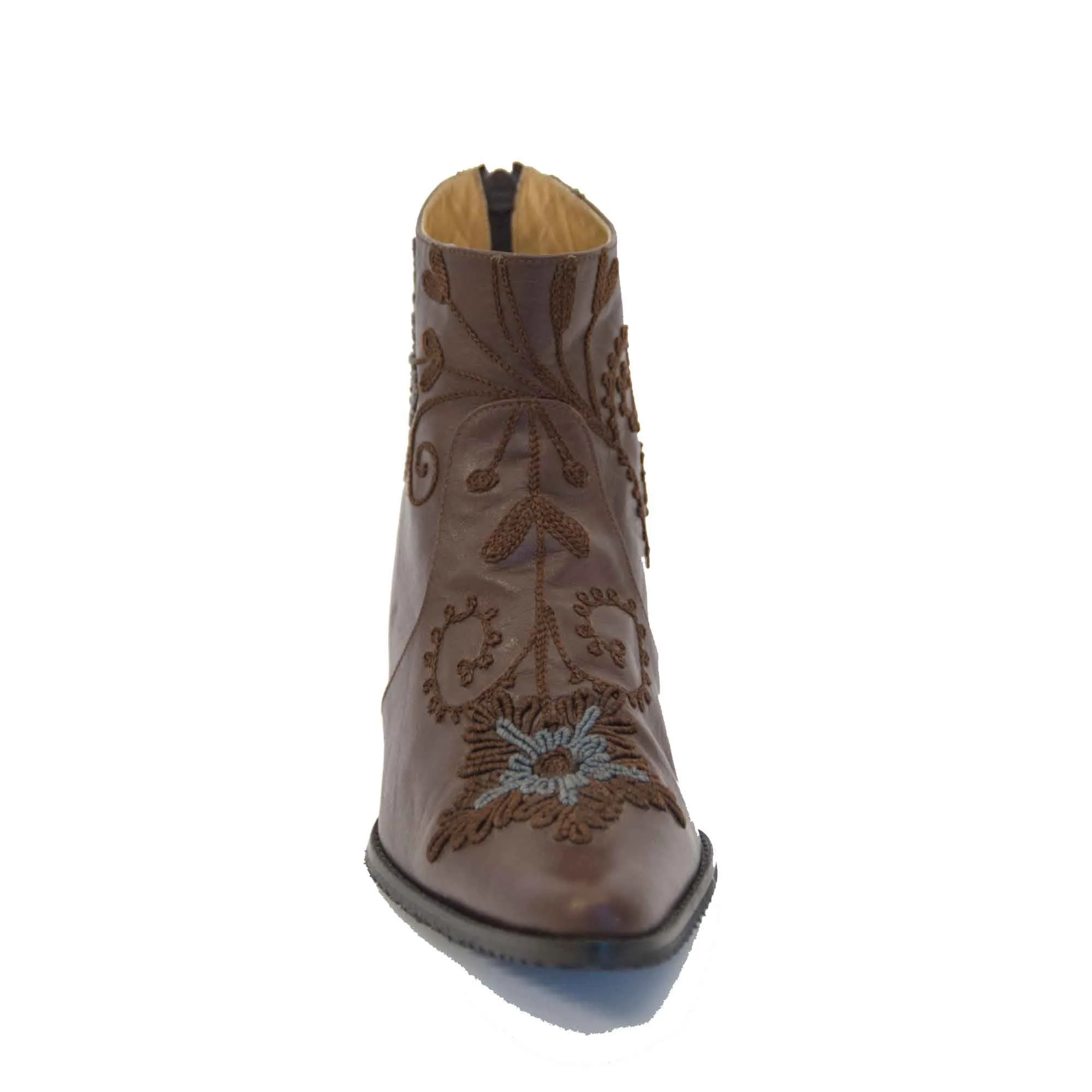 Cheyenne Short Embroidered Leather Boot