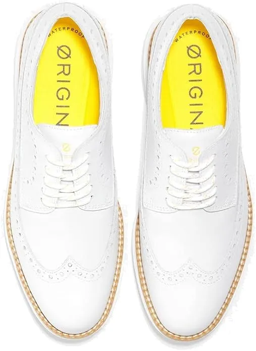 Cole Haan Original Grand Wing Oxford Golf Waterproof White/White Low Top Sneaker