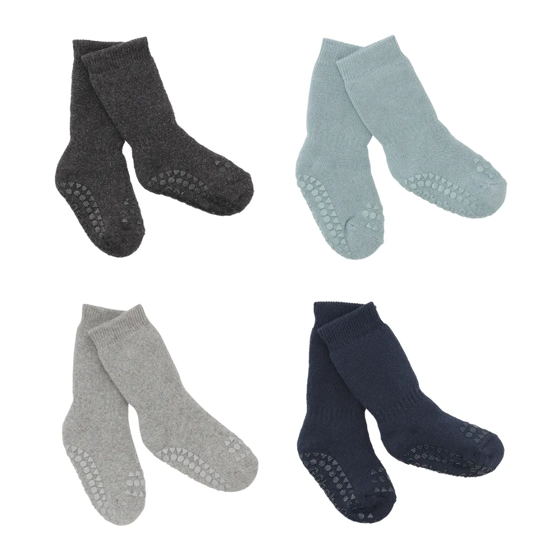 Combo Box 4-pack Organic Cotton - Dark Grey Melange, Dusty Blue, Grey Melange, Navy Blue