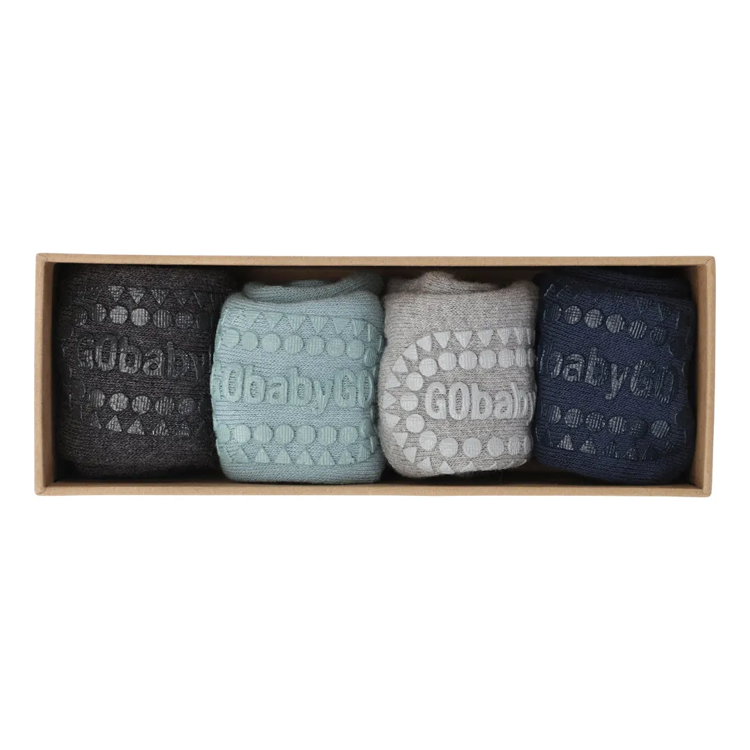 Combo Box 4-pack Organic Cotton - Dark Grey Melange, Dusty Blue, Grey Melange, Navy Blue