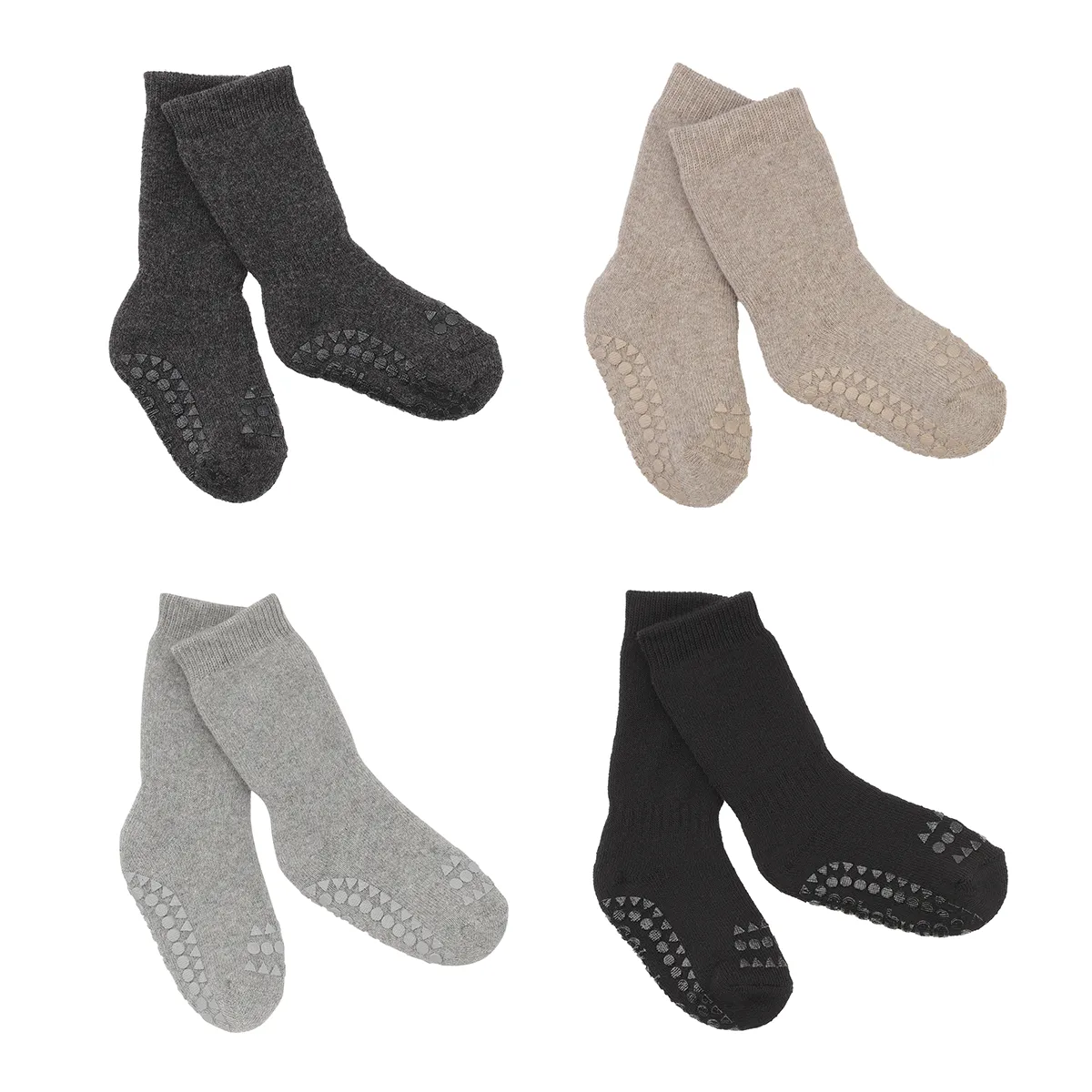 Combo Box 4-pack Organic Cotton - Dark Grey Melange, Sand, Grey Melange, Black