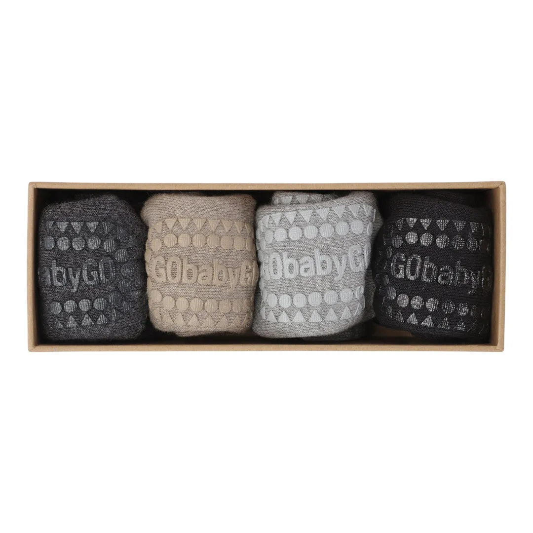 Combo Box 4-pack Organic Cotton - Dark Grey Melange, Sand, Grey Melange, Black