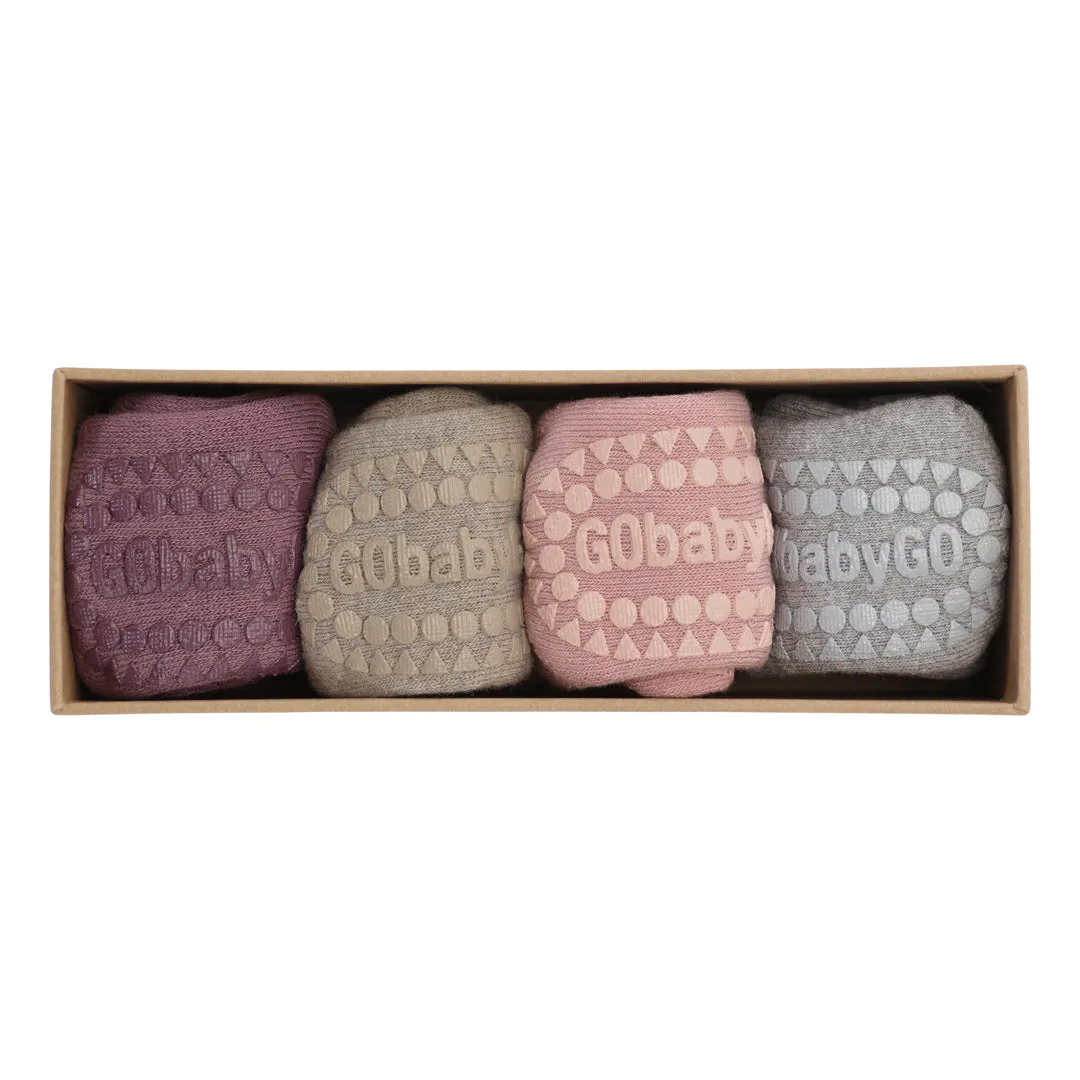 Combo Box 4-pack Organic Cotton - Misty Plum, Sand, Dusty Rose, Grey Melange